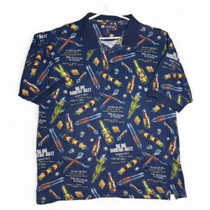 Big dogs Men's Blue Barbecue Rules blue Hawaiian shirt Size 3XL Big & Tall Y2K